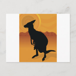 Kangaroo Outback Postcard