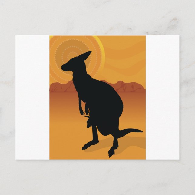 Kangaroo Outback Postcard (Front)