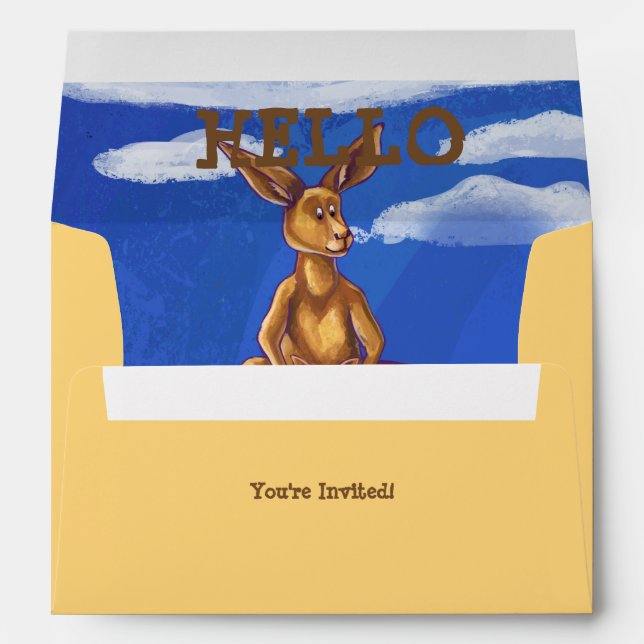 Kangaroo Party Centre Envelope (Back (Bottom))