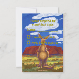 Kangaroo Party Centre Invitation