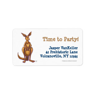 Kangaroo Party Centre Label