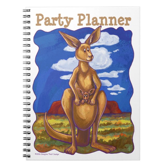Kangaroo Party Centre Notebook (Front)