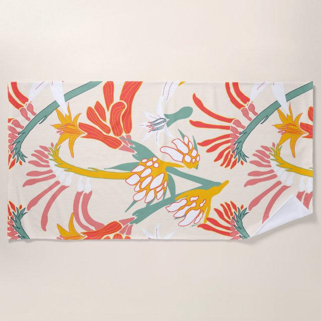 Kangaroo Paw Beach Towel (Front)