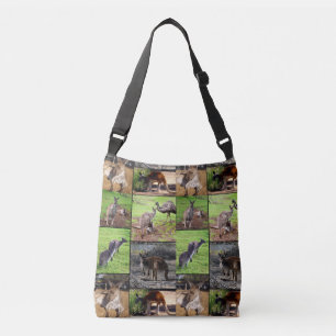 Kangaroo Photo Collage, Full Print Crossbody Bag. Crossbody Bag