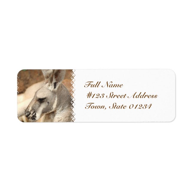 Kangaroo Profile Mailing Labels (Front)