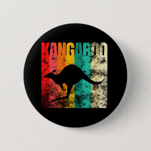 Kangaroo Retro 6 Cm Round Badge