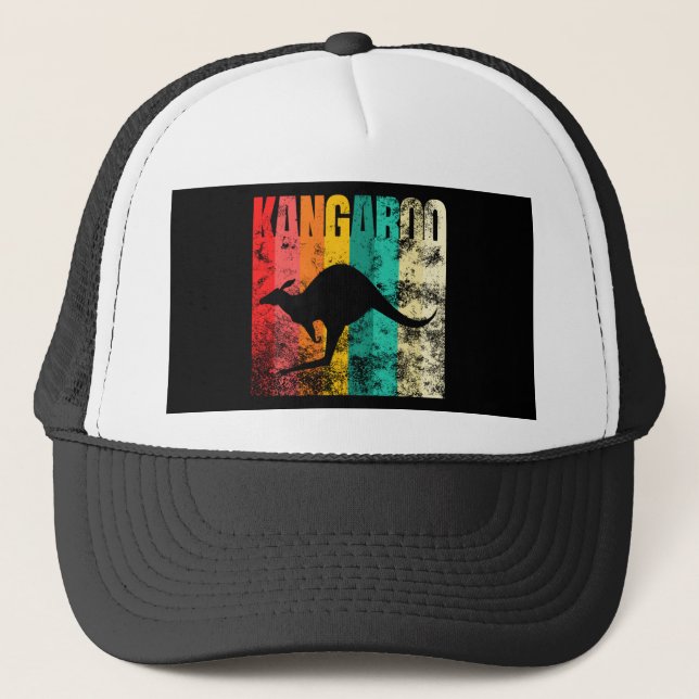 Kangaroo Retro Trucker Hat (Front)