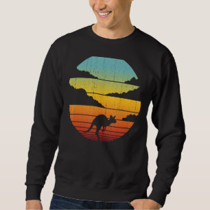 Kangaroo Retro Vintage 60s 70s Sunset Mammal Anima Sweatshirt