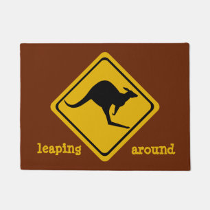 kangaroo road sign - doormat