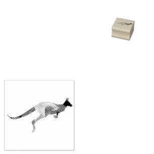 Kangaroo  rubber stamp