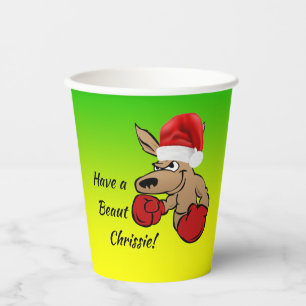 Kangaroo Santa Australian Christmas Party Paper Cups