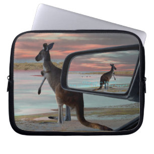 Kangaroo Sea Breezes Illusion Art, Laptop Sleeve