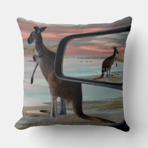 Kangaroo Seaside Breezes Illusion Art, Cushion