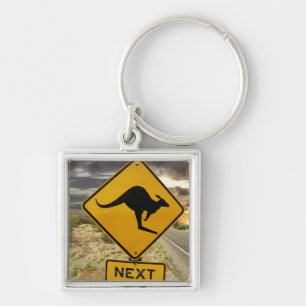 Kangaroo sign, Australia Key Ring
