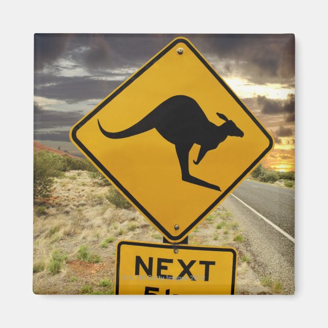 Kangaroo sign, Australia Magnet (Front)