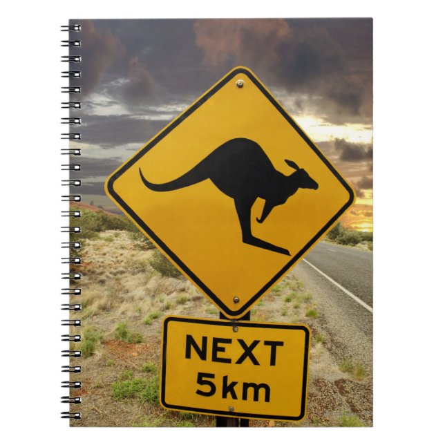 Kangaroo sign, Australia Notebook (Front)