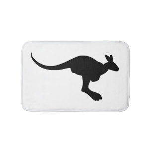 Kangaroo Silhouette Bath Mat