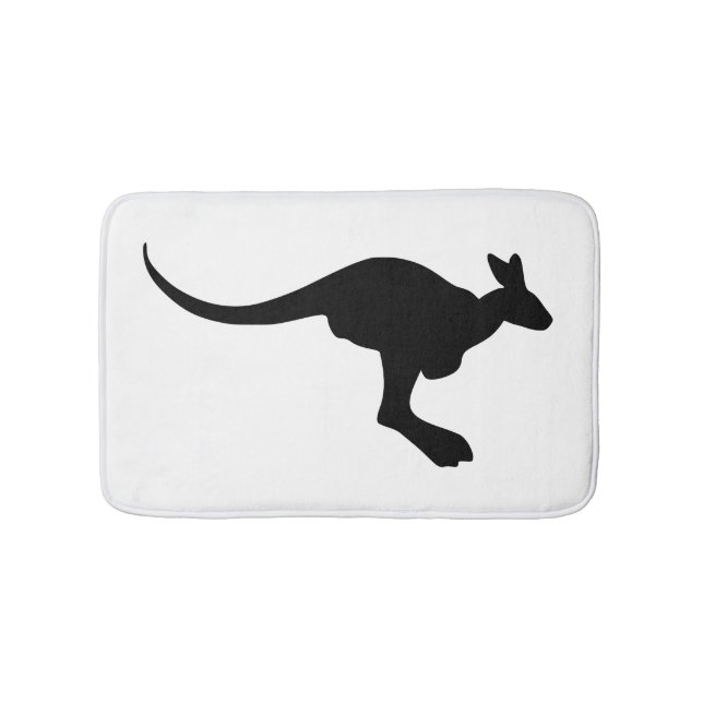 Kangaroo Silhouette Bath Mat (Front)