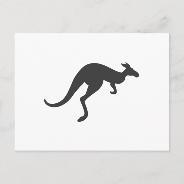 kangaroo silhouette - Choose background colour Postcard (Front)