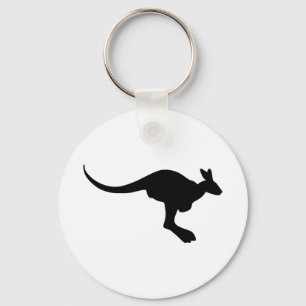 Kangaroo Silhouette Key Ring