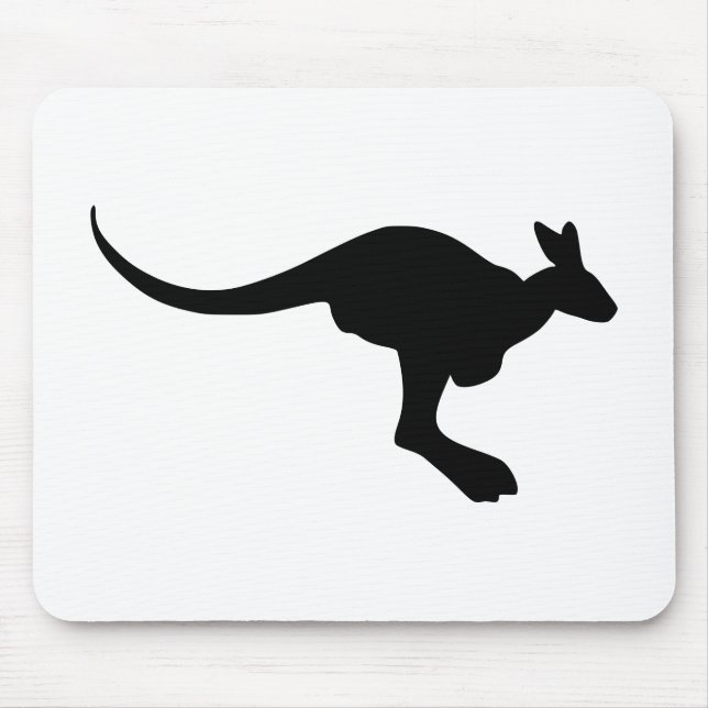Kangaroo Silhouette Mouse Mat (Front)
