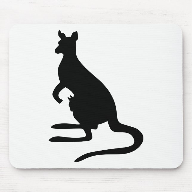 Kangaroo Silhouette Mouse Mat (Front)