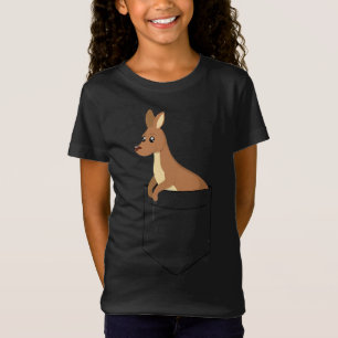 kangaroo t-shirt little joey in a pocket tshirt