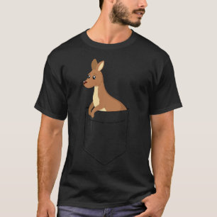 kangaroo t-shirt  little joey in a pocket tshirt