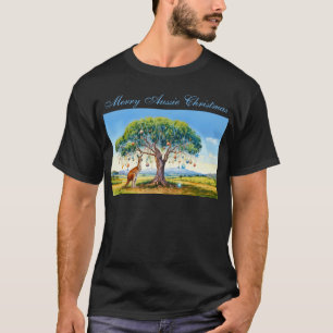 Kangaroo under gumtree with Christmas baubles T-Shirt