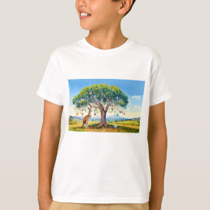 Kangaroo under gumtree with Christmas baubles T-Shirt