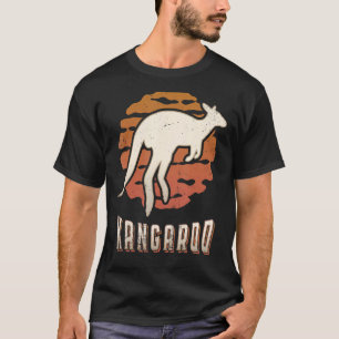 Kangaroo Vintage Retro Classic Animal Sunset T-Shirt