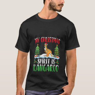 Kangaroo Wearing Santa Hat Xmas Christmas Spirit I T-Shirt
