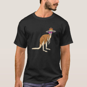 Kangaroo Wearing Sunglasses And Crown England UK F T-Shirt