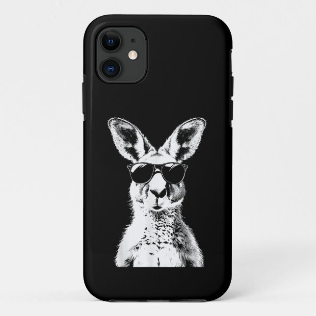 Kangaroo Wearing Sunglasses Funny Animal Australia Case-Mate iPhone Case (Back)