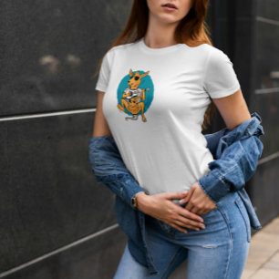 Kangaroo With Baby Guitar T-Shirt