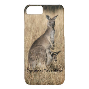 Kangaroo with Baby Joey in Pouch iPhone 8/7 Case