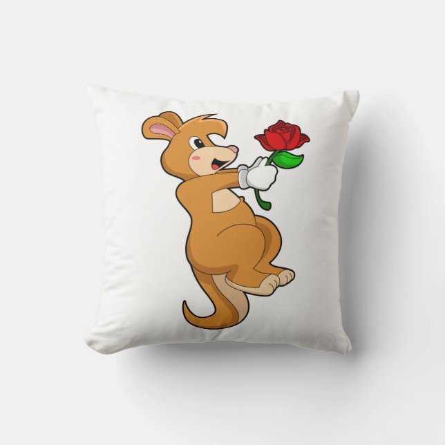 Kangaroo with Flower Cushion (Front)