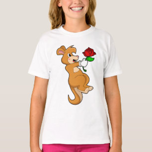 Kangaroo with Flower T-Shirt