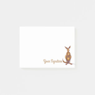 Kangaroo with personalised Post It Post-it Notes