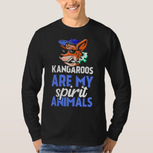 Kangaroos Are My Spirit Animals  Animal Kangaroo T-Shirt
