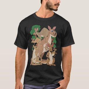 Kangaroos Australia Animal Trees Aussie Kangaroo T-Shirt