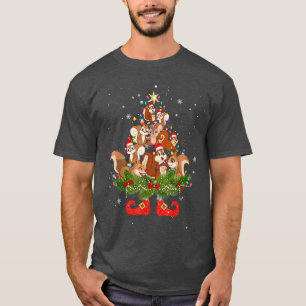 Kangaroos Christmas Tree Lights Funny Santa Hat Lo T-Shirt