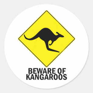 Kangaroos Classic Round Sticker