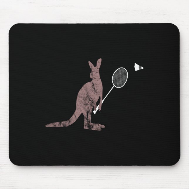 Kangaroos Dminton Australia Marsupials Bouncing  Mouse Mat (Front)