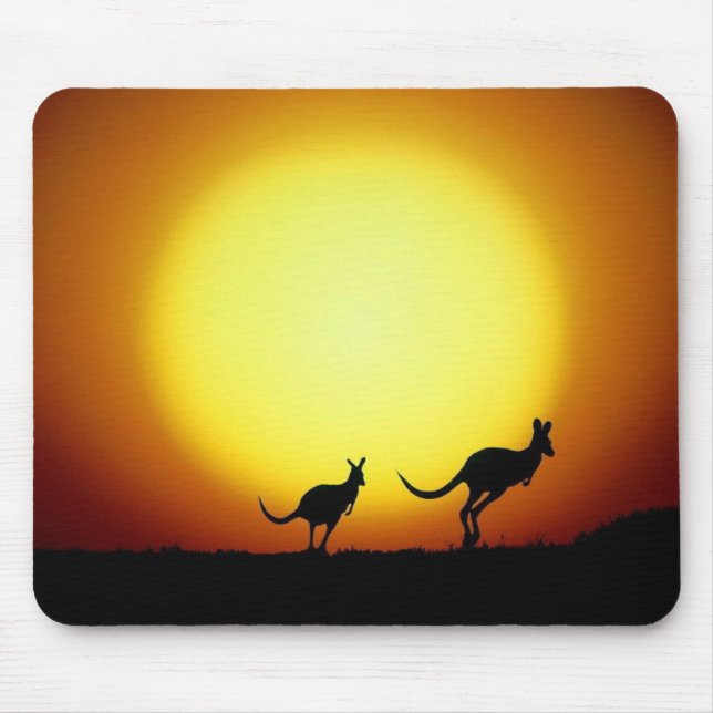 Kangaroos in the Australian Outback Mouse Mat (Front)