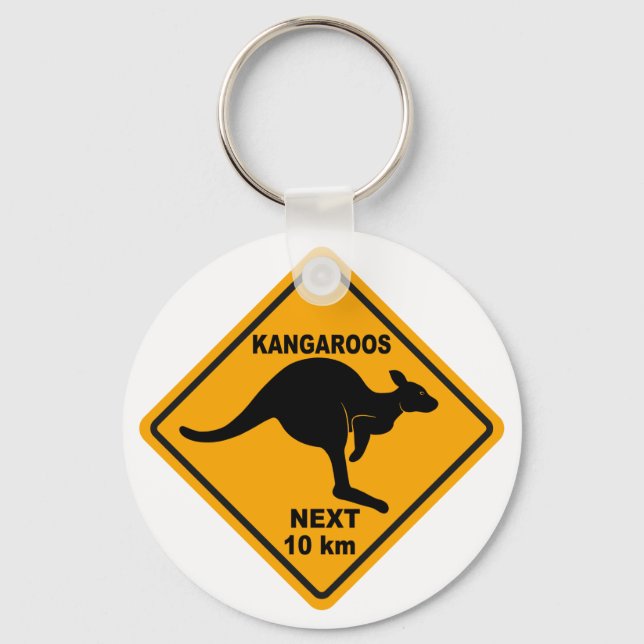 Kangaroos Next 10 km Key Ring (Front)
