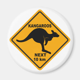 Kangaroos Next 10 km Magnet