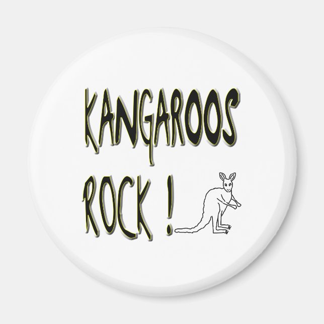 Kangaroos Rock! Magnet (Front)