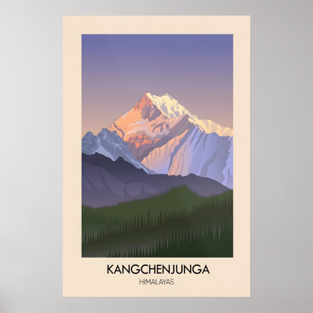 Kangchenjunga Mountain Himalayas Poster (Front)