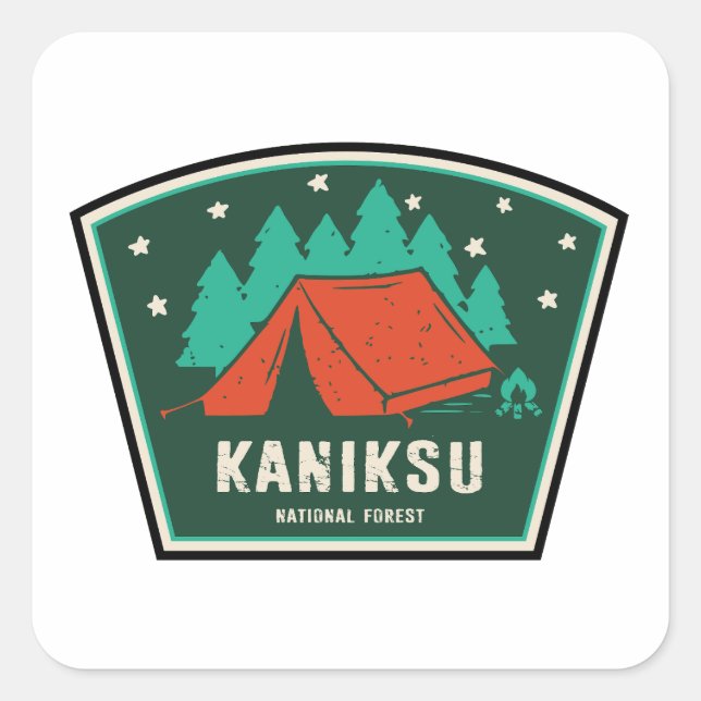 Kaniksu National Forest Idaho Camping Square Sticker (Front)